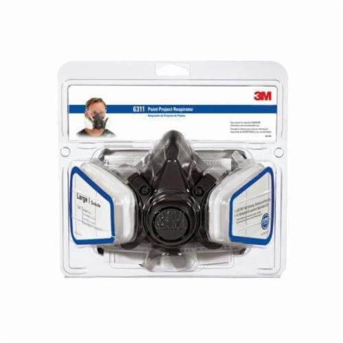 3M™ 00051138542528 Dual Cartridge Paint Projector Respirator, Resists: Solid and Liquid Aerosols
