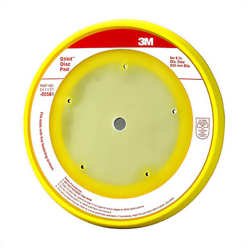3M™ 00051131055810 Stikit™ Dust-Free Medium Density Disc Pad, 8 in dia Pad, PSA Attachment