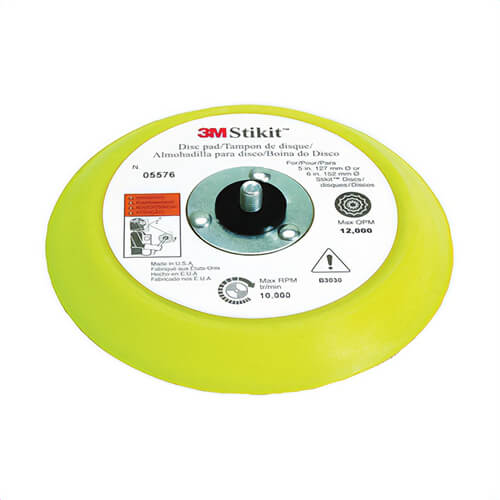 3M™ 7000045680 Hookit™ Stikit™ 05576 Medium Density Disc Pad 6 in dia, 45°, 3/4 in Thickness, 10,000 RPM Maximum