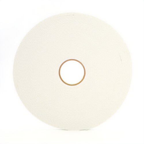 3M™ 21200064524 Double Coated Tape 4008, 36 yd L x 1 in W, 125 mm thick, Acrylic Adhesive, Urethane Foam Backing, Off-White