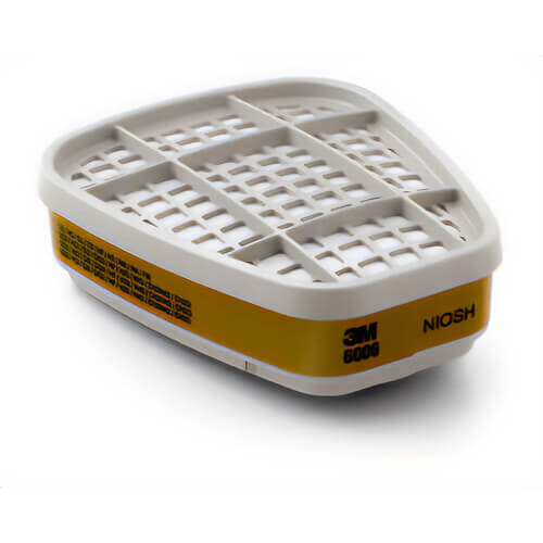 3M™ 6006 Low Profile Chemical Cartridge, for use with 3M™ Reusable Respirators and 6000/7000/FF-400 Series Half