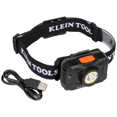 Klein® 56414 Headlamp Pocket Flashlight, LED Bulb, ABS/PC/Silicone Weave Housing, 800 Lumens (Boost), 600 Lumens (High), 300 Lumens (Low)