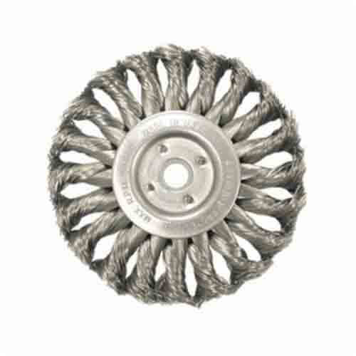 Weiler® 13625 Anderson Medium Face Wheel Brush, TS Series, 4 in dia Brush, 1/2 in W Face, 5/8-11 Arbor Hole, 1 in Trim Length