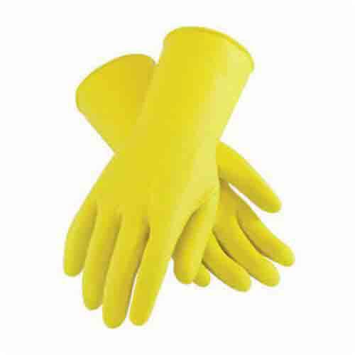 PIP® Assurance® 48-L212Y/L Chemical Resistant Gloves, Cotton/Natural Rubber Latex, Yellow, Flock Lining, 11.8 in L