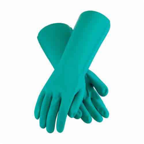 PIP® Assurance® 50-N2250G/L Chemical-Resistant Gloves, L, Ambidextrous Hand, Nitrile, Green, Unlined Lining, 15 in L