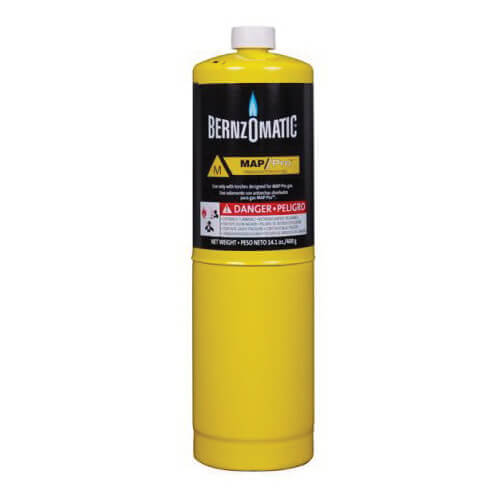 BernzOmatic® 332477 Cylinder, Use with Standard Hand Torch, MAP-Pro™ Gas, Durable Steel