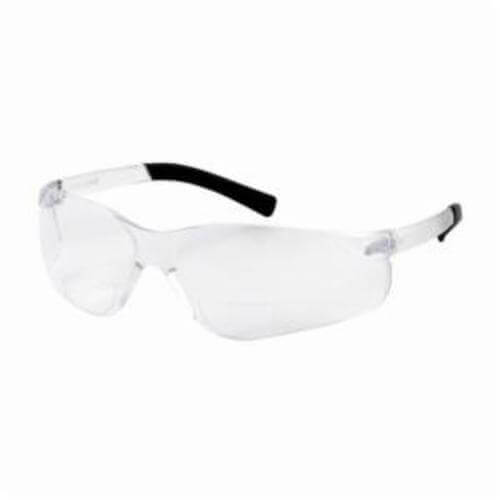 Bouton® 250-26-0025 Zenon Z13R™ 250-26 Bi-Focal Lens Flat Top Single Safety Reading Eyewear, 2.5 Diopter, Clear Lens, Clear