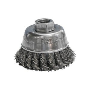 CGW® 60070 High Speed Small Grinder Premium Cup Brush, 2-3/4 in dia Brush, 5/8-11 Arbor Hole, 0.02 in dia Filament/Wire