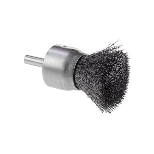 CGW® 60593 Economy Fast Cut End Brush, 1 in, Crimped, 0.014 mm, Stainless Steel Fill