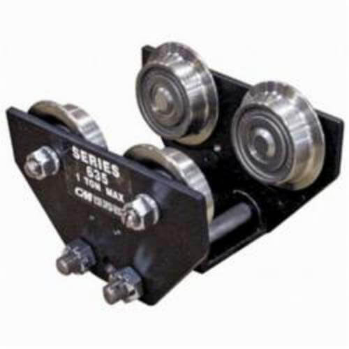 CM® 3569 635 Push Trolley, 4000 lb Load, 3-3/8 to 6 in, 6 to 18 in, 24 in, 4-3/4 in