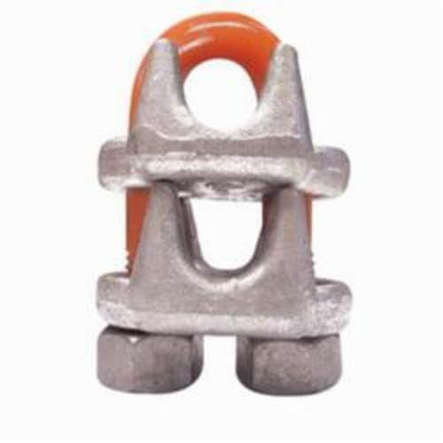 CM® M251D Piggyback® U-Bolt Wedge Socket Clip, 5/8 in dia, Steel, 3 Clips, 6 in Rope Turn Back