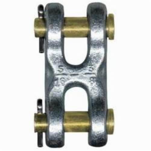 CM® M605 Double Clevis Mid Link, 4700 lb Load, Steel, Zinc Plated, 4:1 Design Factor, for use with Grade 70 Chain