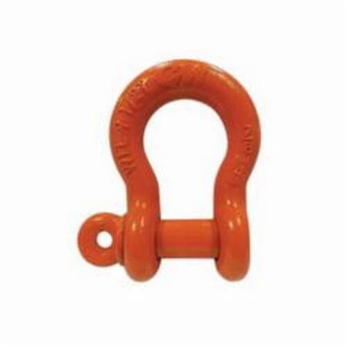 CM® M651AP Screw Pin Anchor Shackle, 5 ton WLL, 5/8 in Size dia, 0.75 in Pin dia, Orange Powder Coated