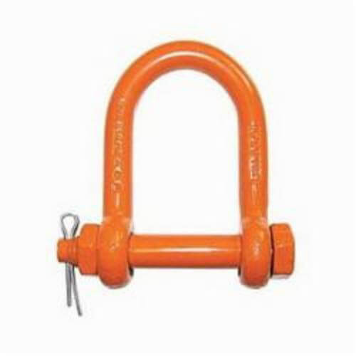CM® M9152P Long Reach Bolt Nut and Cotter Shackle, 10,000 lb WLL, 3/4 in Size dia, 0.94 Pin dia, Orange Powder Coated