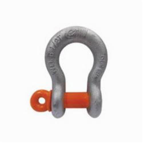 CM® MC652G Carbon Screw Pin Anchor Shackle, 4.75 ton WLL, 3/4 in Size dia, 0.88 in Pin dia, Galvanized