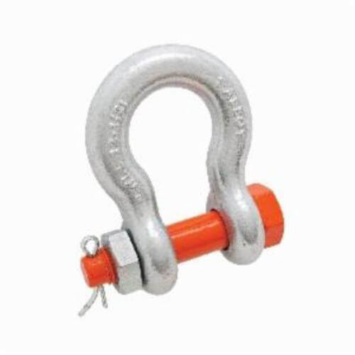 Campbell® 5391495 A-999-G Bolt Pin Anchor Shackle, 9.5 ton WLL, 7/8 in Trade Size, 1 in Bolt dia, Galvanized