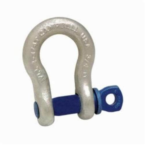 Campbell® 5412235 C-419-G Screw Pin Anchor Shackle, 13.5 ton WLL, 1-3/8 in dia, 1-1/2 in Pin dia, Galvanized
