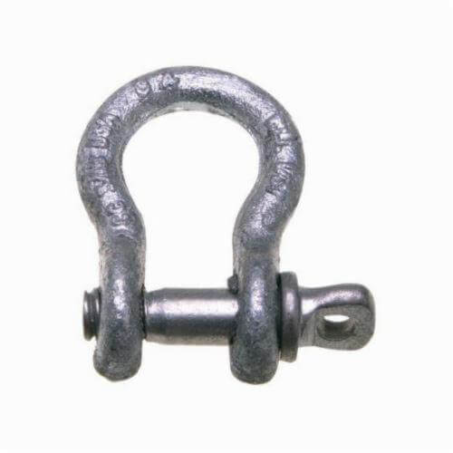 Campbell® 5410835 C-419-G Screw Pin Anchor Shackle, 2 ton WLL, 1/2 in Trade Size, 5/8 in Pin dia, Galvanized