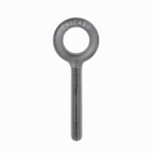 Chicago Hardware 11645 9 Plain Pattern Threaded Machinery Eye Bolt, 3/8-16, 1-1/4 in L Shank, Heat Treated Drop Forged Steel