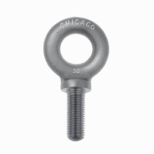 Chicago Hardware 12885 8 Shoulder Pattern Threaded Machinery Eye Bolt, 1/2-13, 1-1/2 in L Shank, Heat Treated Drop Forged Steel