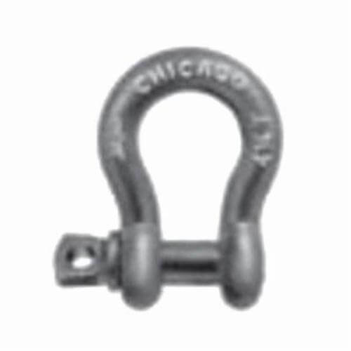 Chicago Hardware 20135 3 Screw Pin Anchor Shackle, Class 2, 3.25 ton WLL, 5/8 in Size dia, 3/4 in Pin dia, Hot Dipped Galvanized