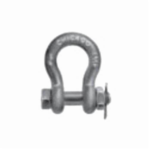 Chicago Hardware 20630 3 Bolt Pin Anchor Shackle, Class 3, 2 ton WLL, 1/2 in Size dia, 5/8 in Bolt dia, Hot Dipped Galvanized