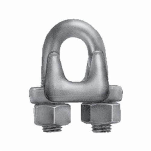 Chicago Hardware 23490 0 Wire Rope Clip, 1/2 in, Drop Forged Steel, 3 Clips, 11-1/2 in Rope Turn Back