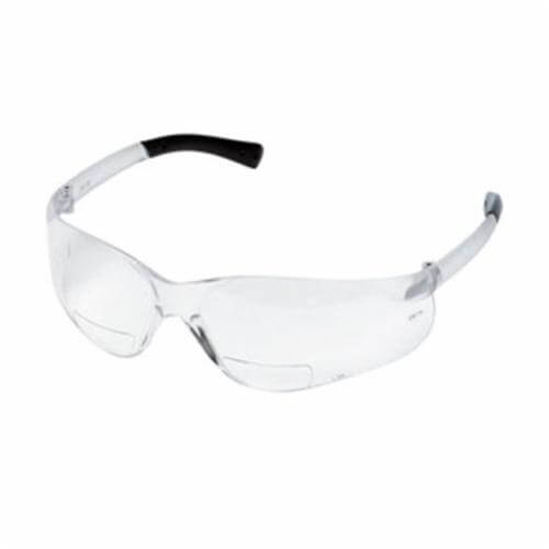 MCR Safety BKH15 BearKat® Magnifier RX™ Option Bi-Focal Single Clear Lens Safety Reading Glass, +1.5 Diopter, Polycarbonate Frame