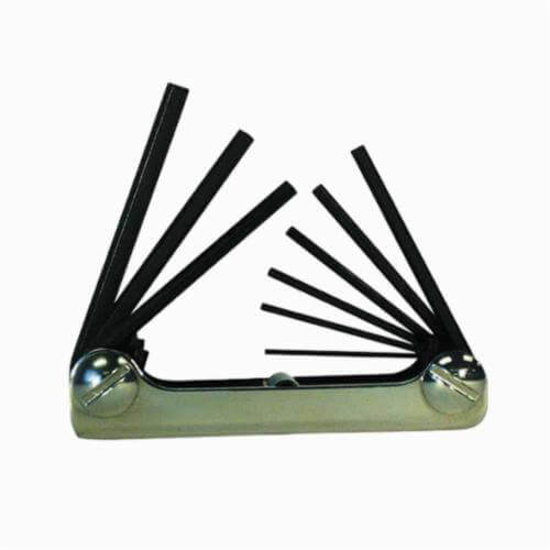 Eklind® 20912 Classic Key Set with Pouch, 9 pc, 0.05 to 0.1875 in Hex, Comfort Grip/Fold-Up Handle, Alloy Steel, Black Oxide