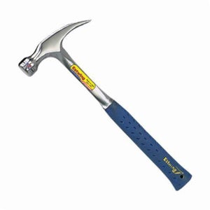 Estwing® E320S Nailing Claw Hammer, 13-5/8 in OAL, Smooth Surface, 20 oz Steel Head, Straight Claw, Steel Handle
