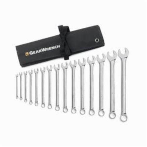 GearWrench® 81918 Long Length Non-Ratcheting Combination Wrench Set, Imperial, 15 pc, 15/16 to 1-1/4 in