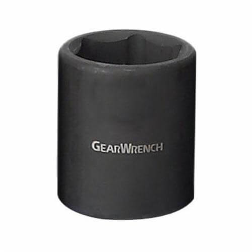 GearWrench® 84115 Socket, Standard Length, Impact Rated, Metric, Square Drive, 1/4 in Drive, 6 mm Socket, 0.906 in OAL