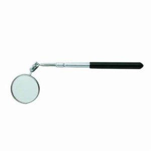 General® 557 Flat Inspection Mirror, 2-1/4 in Mirror, Round Shape, 10-1/2 to 15 in L, Cushion Grip/Telescopic Handle