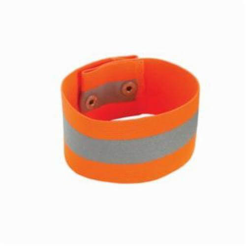 Ergodyne® GloWear® 29012 8001 Arm/Leg Band, L/XL, Button Snap Closure, Orange