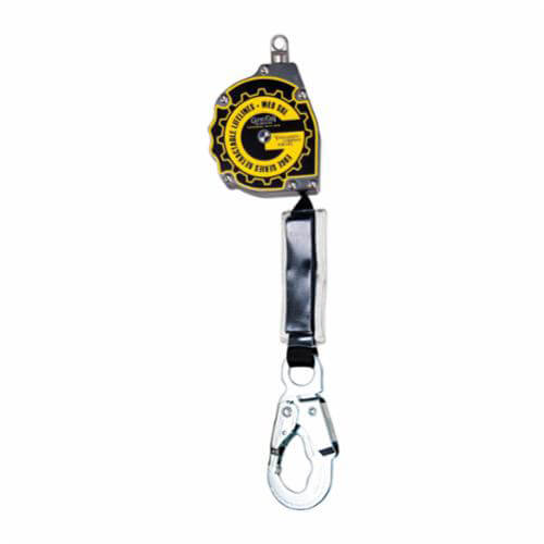 Guardian® 10900 Halo Web Self-Retracting Lifeline, 130 to 420 lb Load Capacity, 11 ft L, Nylon/Polyester Line, 1 Legs