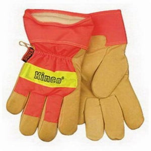Kinco® 1938-XL Heatkeep® High Visibility Men's General Purpose Gloves, XL, Hi-Viz Orange