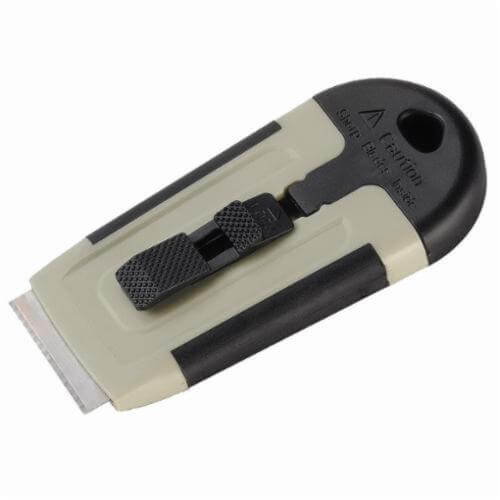 Hyde® 13040 Glass Scraper, Carbon Steel Razor Blade, 1/2 in L Blade, 1-1/2 in W Blade, Polypropylene Handle