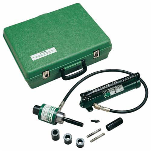Greenlee® 7646 Hydraulic Punch Driver Kit, 10 ga Punch, SS Housing, 3/8, 3/4 in Stud dia
