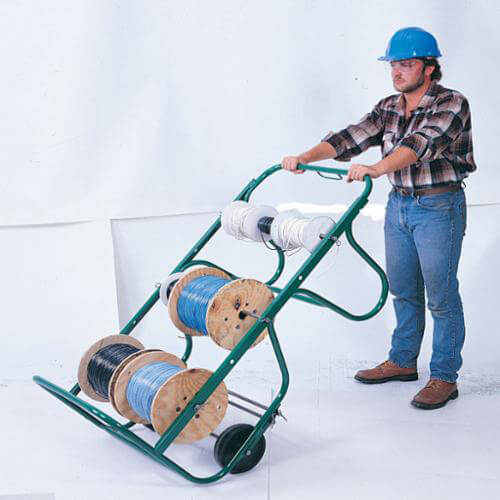 Greenlee® 911 Movable Cable Wire Reel Cart, 54-1/2 in L x 27 in W x 26-1/2 in H