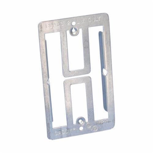 nVent Caddy® MP1 Mounting Plate, Use with Low Voltage Class 2 Outlet, Steel