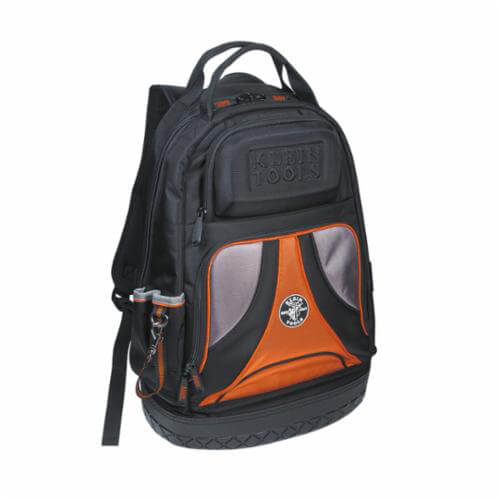 Klein® Tradesman Pro™ 55421BP-14 Tradesman Pro Tool Backpack, Polyester, Black/Orange