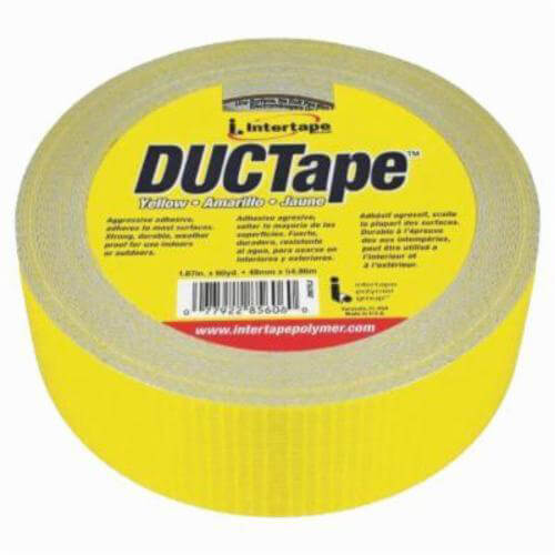 ipg® 20C-Y 2 AC20 Colors Utility Grade Duct Tape, 54.8 m L x 48 mm W, 9 mil Thick, Natural Rubber/Resin Adhesive, Yellow