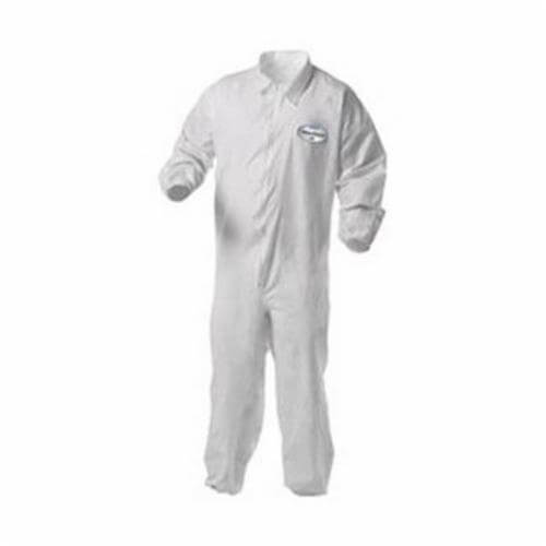 KleenGuard* 38929 A35 Liquid Particle Protection Disposable Coverall, XL, White, Microporous Film Laminate