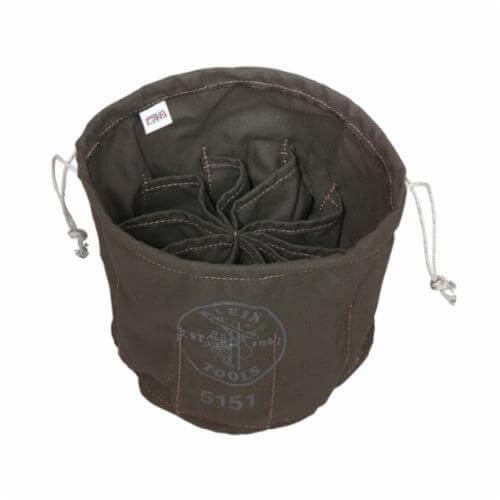 Klein® 5151 Drawstring Bag, Olive Canvas, Black