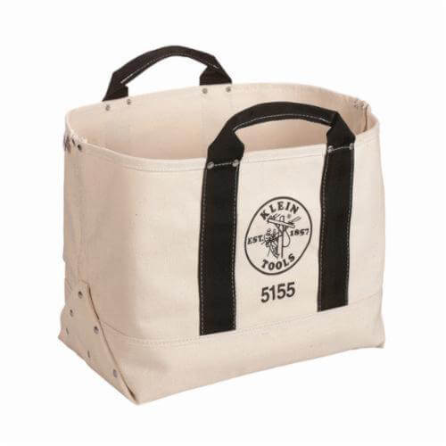 Klein® 5155 Heavy Duty Tool Bag, #6 Canvas, White