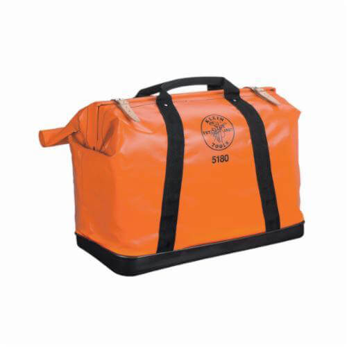 Klein® 5180 Extra Large Equipment Bag, Nylon, Black/Orange