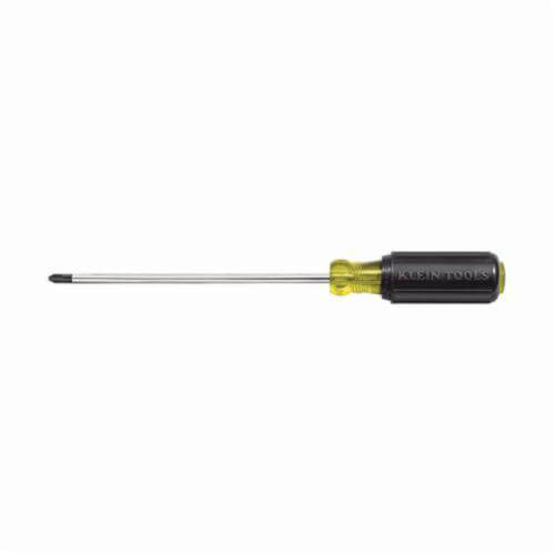 Klein® 603-7 Screwdriver, Cushion-Grip®, #2 Phillips® Point, 7 in Round Steel Shank, 11.313 in OAL, Rubber Handle