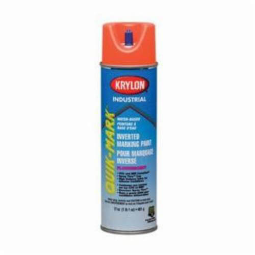 Krylon® A03700004 Quik-Mark™ Water Base Inverted Marking Paint, 20 oz, Liquid Form, Fluorescent Orange, 332 Linear ft Coverage