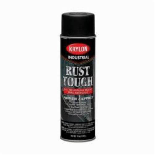 Krylon® K00829 Rust Tough® Spray Primer, 20 oz Aerosol, Liquid, Gray, 25 sq-ft Coverage, Carbon Black, 50 to 85°F, 0.4541 VOC