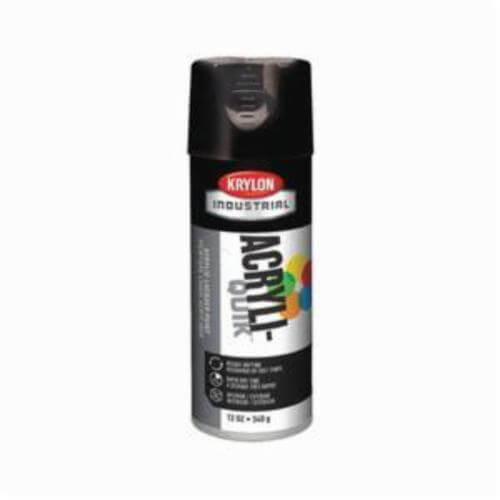 Krylon® Acryli-Quik™ K01601A00 5-Ball Industrial Grade Spray Paint, 16 oz Container, Liquid Form, Black, 15 to 20 sq-ft Coverage
